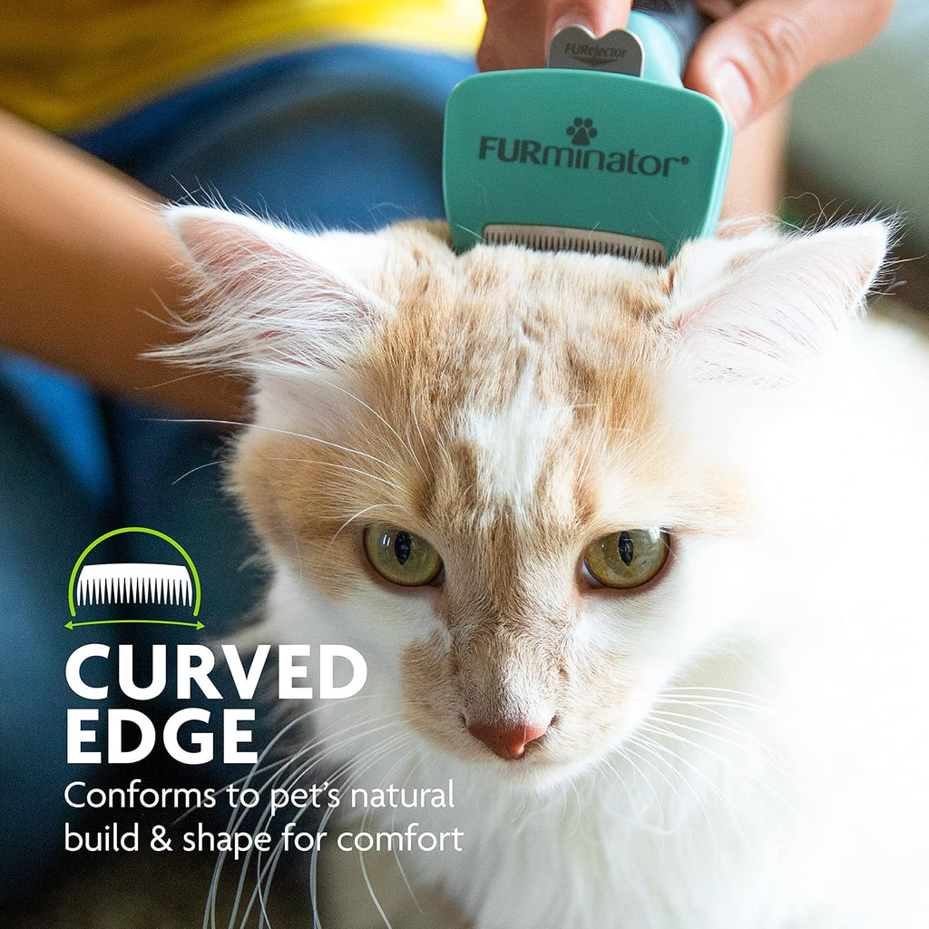 FURminator® deShedding Tool For Small Cats, Short Hair, Removes Loose Hair From Shedding