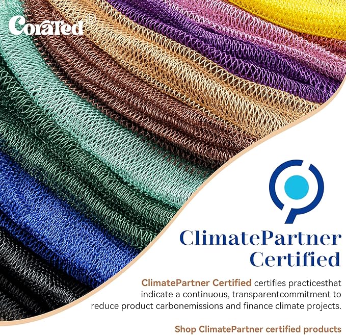 CORATED African Net Sponge Authentic, Shower Loofah Exfoliating Bath Sponge, Body Scrubber for Women and Men Daily Use Body Care, Travel Portable Bath Accessories Spa Gifts