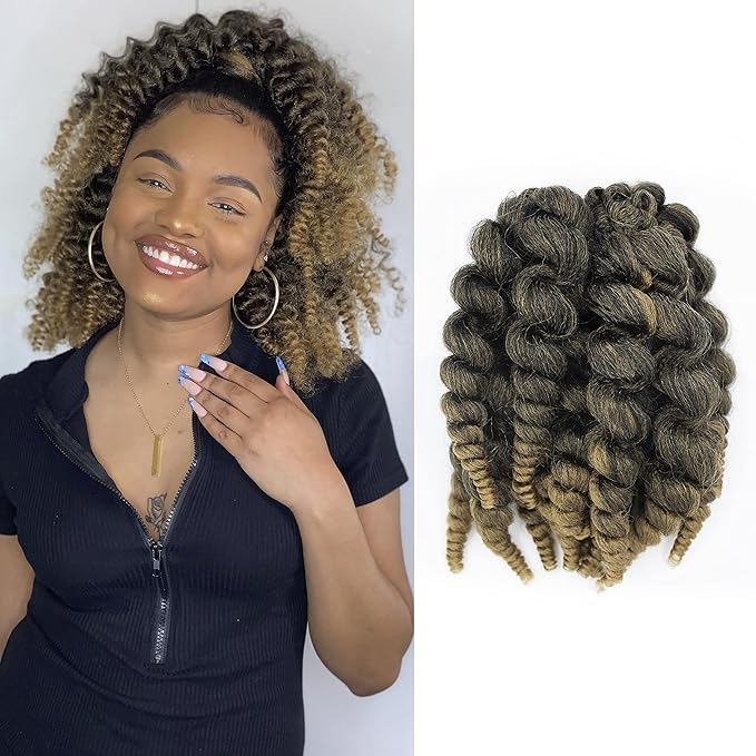 Darling Flexi Rod Curls 2X Crochet Hair Extensions, (1 pack of 2x per pack), Natural & Soft Texture, Fluffy Wand Curl, 14 Inch, #1/27