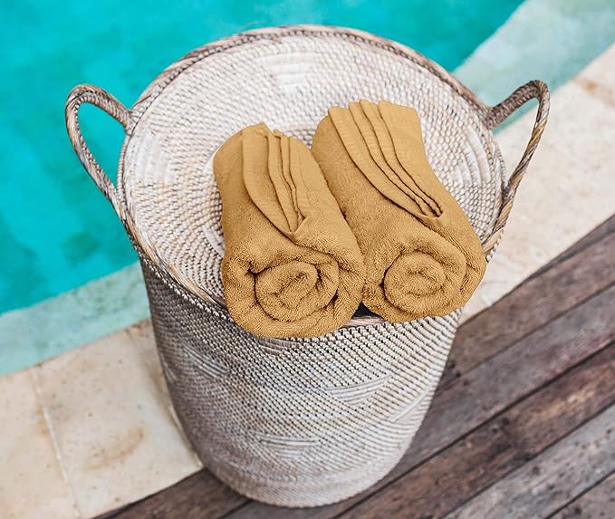Utopia Towels 60 Pack Cotton Washcloths Set, 100% Ring Spun Cotton, Premium Flannel Face Cloths, Highly Absorbent and Soft Feel Fingertip Towels, Beige