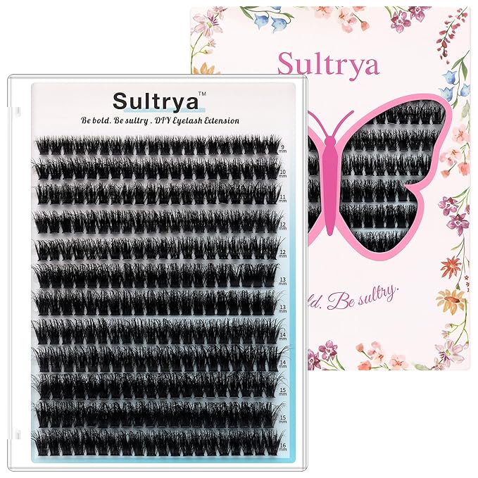 DIY Lash Extensions 80D Dense Multi-Layer Faux Mink Lashes – 240 pcs, 12 Rows, Voluminous 3D Cluster Lashes for Home Use, Soft Lightweight, Natural Black Eyelashes (240PCs, 9-16mm, 80D Fluffy)