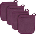 RITZ Terry Pocket Mitt & Hot Pad: Unparalleled Heat Resistant, Durable 100% Cotton – Ergonomically Designed for Optimal Grip – Easy-Care Machine Washable – 4-Pack, Beet
