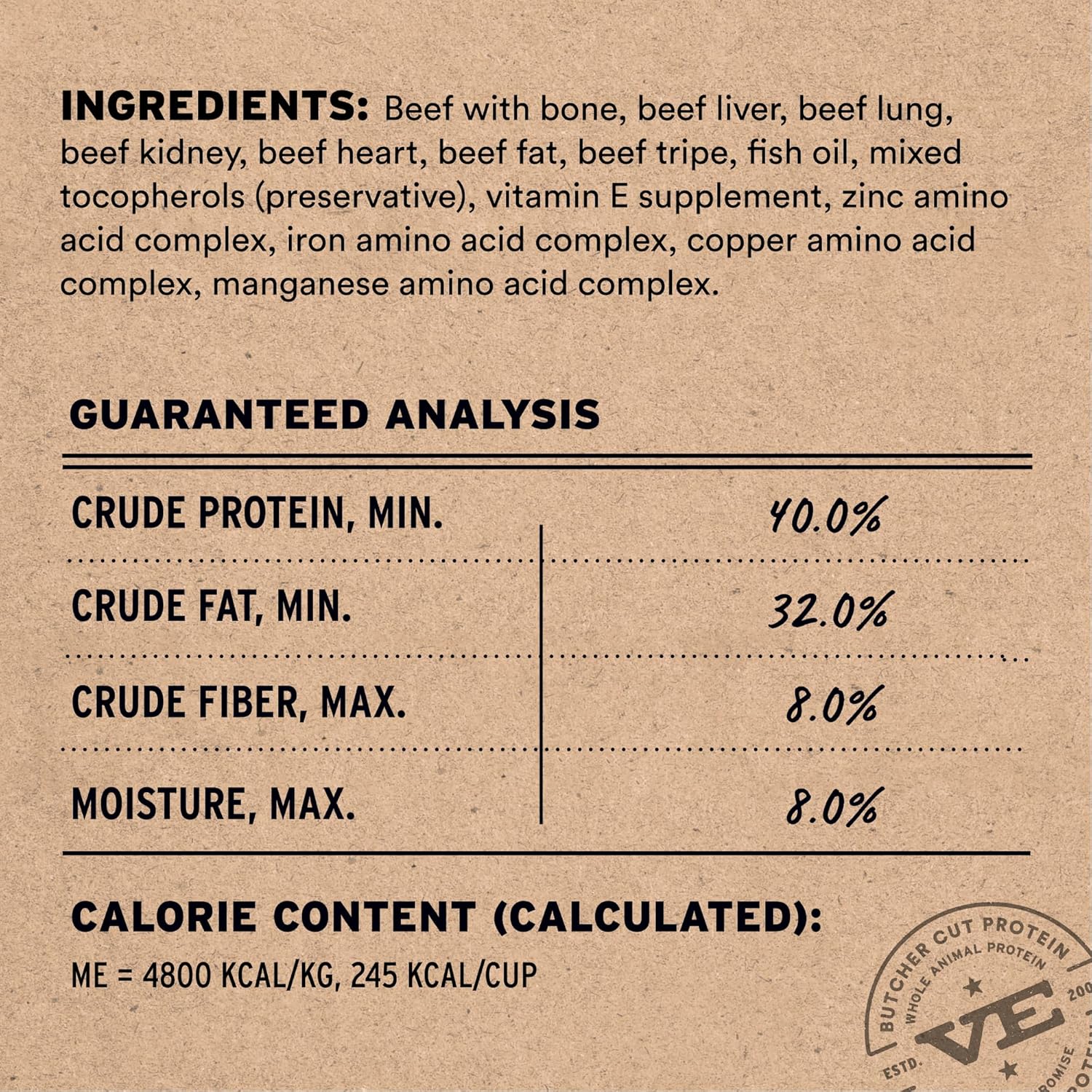 Vital Essentials Freeze-Dried Raw Beef Meal or Mixer Dog Food Crunchy Mini Nibs, 14 oz