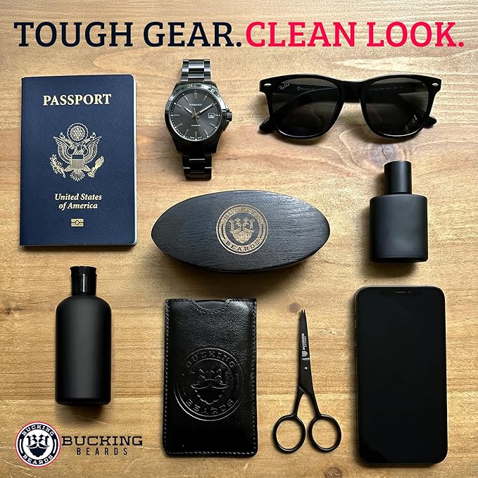 Beard Kit for Men - All-in-One Beard Grooming Kit with Brush, Comb, Scissors & Travel Bag - Durable Grooming Tools for Daily Style and Care