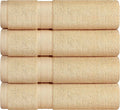 Towel and Linen Mart 4 Pieces Bath Towel Sets - Beige - Soft Feel Luxurious,Quick Dry, Extra Absorbent, 100% Ring Spun Cotton 600 GSM (27 x 54)