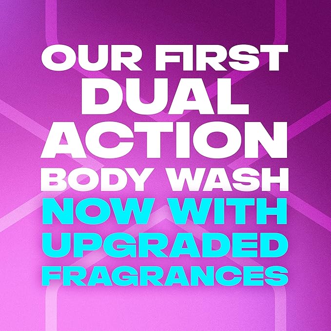 AXE Body Wash 12h Refreshing Scent Excite Crisp Coconut & Black Pepper Men's Body Wash with 100% Plant-Based Moisturizers 16 oz,(Pack of 8)
