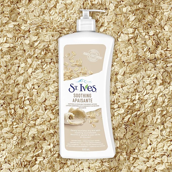 St. Ives Nourish & Soothe, Oatmeal & Shea Butter Body Lotion 21 Fl Oz (Pack of 2)