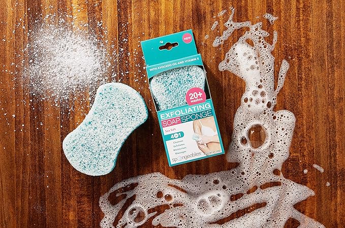 Spongeables Body Wash in a 20+ Wash Sponge, Sea Salt, 1 Count