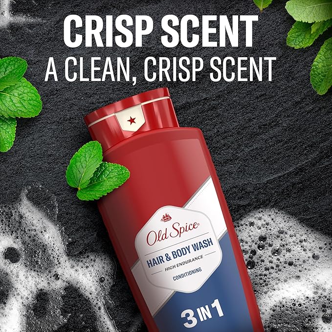 Old Spice Refreshing 2-in-1 Hair & Body Wash Conditioner for Men, High Endurance, 3X Defense, 24/7 Shower Fresh with Lasting Scent, Scented, 24 oz